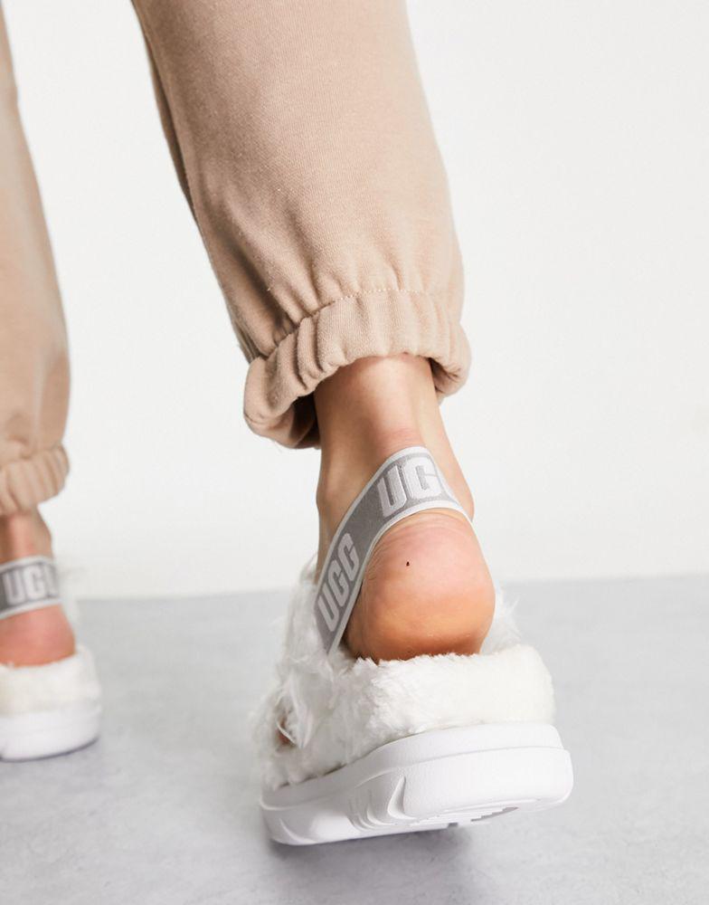 UGG Fluff Sugar sandals in white - WHITE商品第2张图片规格展示