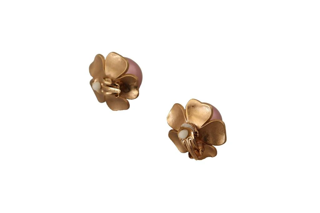 商品Dolce & Gabbana|Dolce & Gabbana Gold Tone Maxi Faux Pearl Floral Clip-on Jewelry Earrings,价格¥3264,第4张图片详细描述