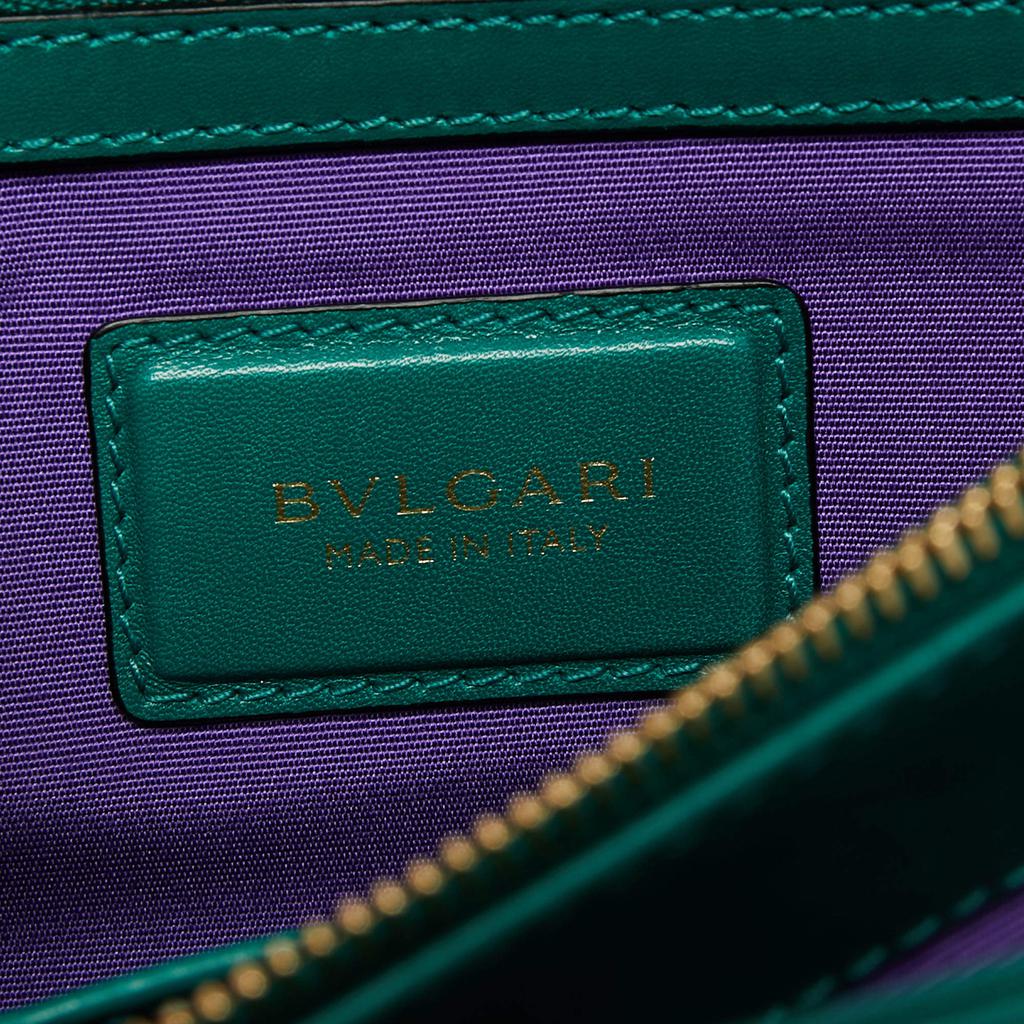 Bvlgari Green Leather Medium Serpenti Forever Flap Shoulder Bag商品第9张图片规格展示