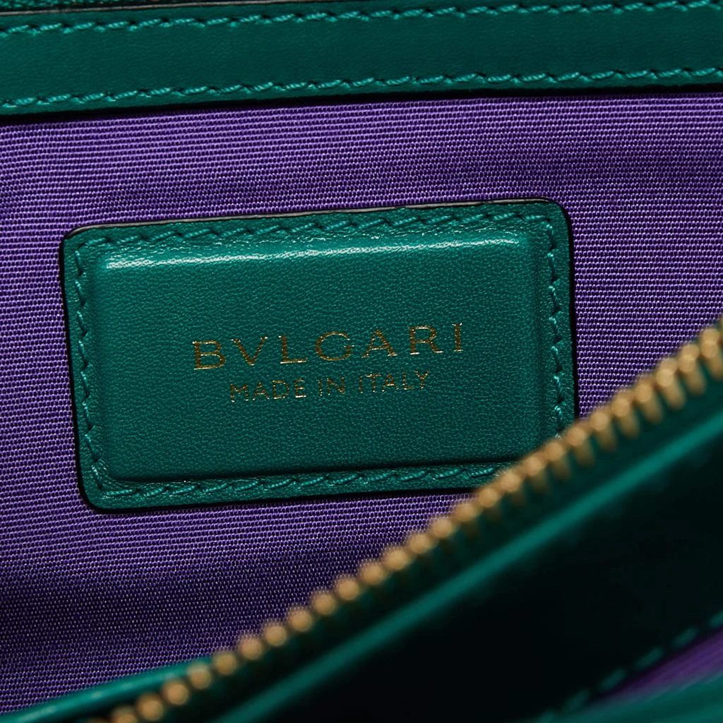 Bvlgari Green Leather Medium Serpenti Forever Flap Shoulder Bag 商品