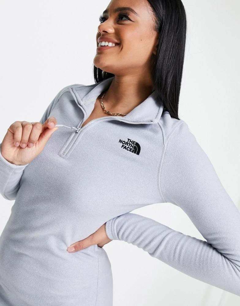 商品The North Face|The North Face Glacier 1/4 zip fleece dress in grey,价格¥410,第3张图片详细描述