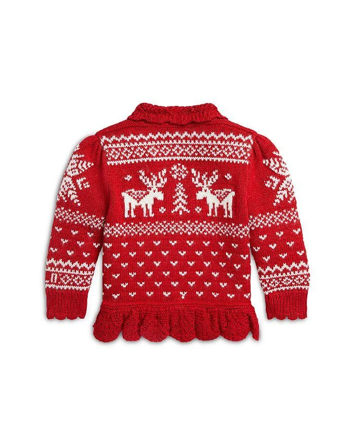 商品Ralph Lauren|Girls' Fair Isle Peplum Cardigan - Baby,价格¥285,第2张图片详细描述