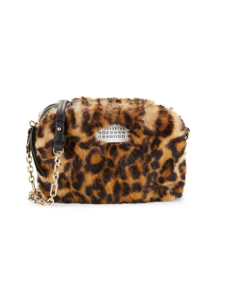 商品MM6|Faux Fur & Leather Camera Crossbody Bag,价格¥4499,第1张图片