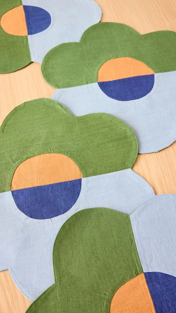 商品Misette|Linen Patchwork Placemats Set of 4,价格¥1781,第3张图片详细描述