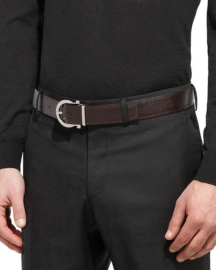 商品Salvatore Ferragamo|Salvatore Men's Gancini Reversible Leather Belt,价格¥3693,第3张图片详细描述