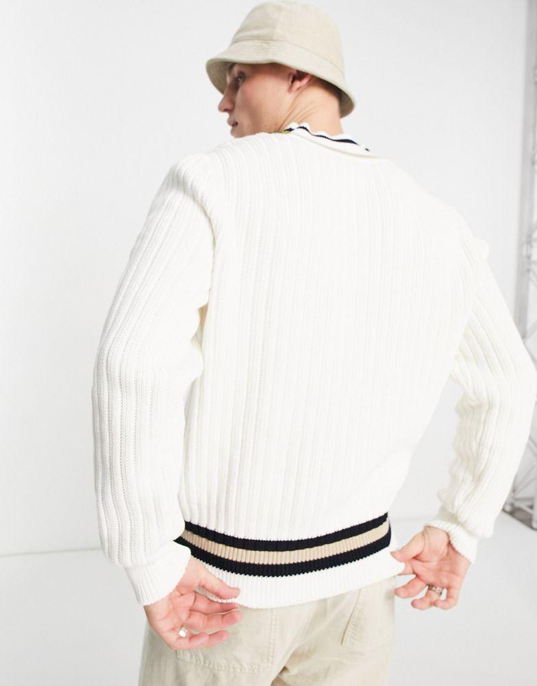 Lacoste tennis jumper in white商品第3张图片规格展示