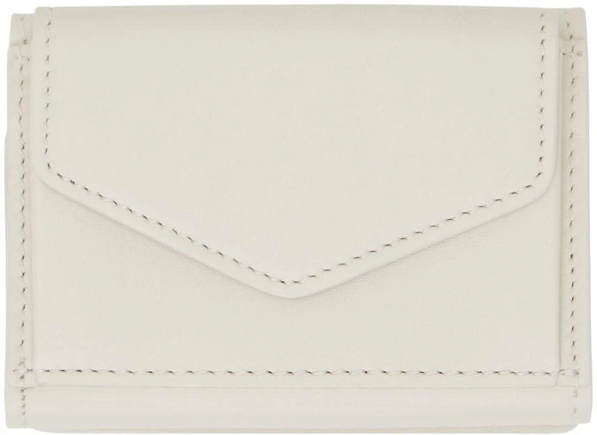 商品MAISON MARGIELA|Gray Leather Trifold Card Holder,价格¥4456,第1张图片