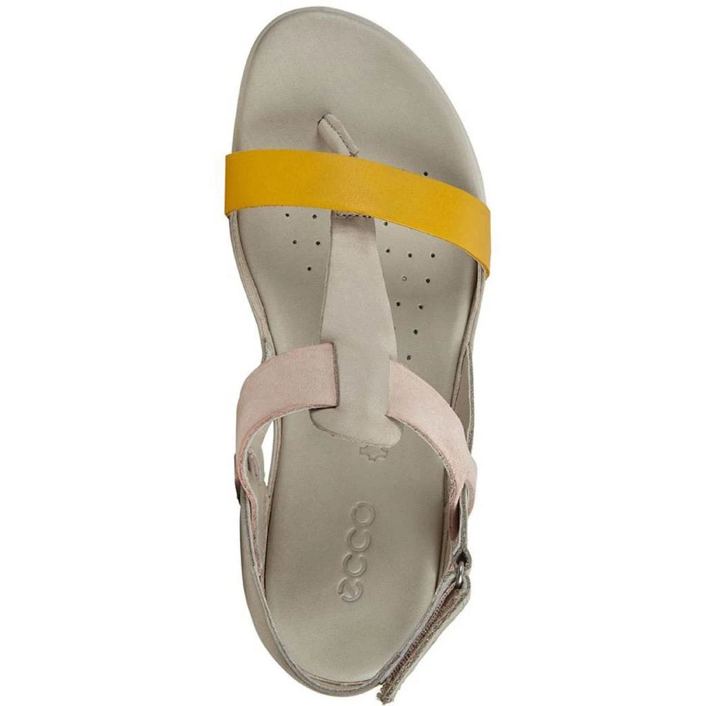 商品ECCO|ECCO Womens Flash Leather Flat T-Strap Sandals,价格¥236,第1张图片
