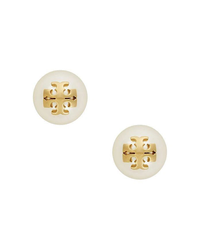 商品Tory Burch|珍珠logo耳钉,价格¥580,第1张图片详细描述