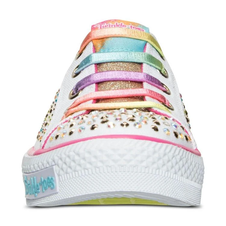 商品SKECHERS|女小童Little Girls' Twinkle Toes: Shuffles - Glitter Ombre Light-Up Casual Sneakers from Finish Line,价格¥226,第4张图片详细描述