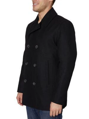 商品Nautica|Wool-Blend Double-Breasted Peacoat,价格¥601,第3张图片详细描述