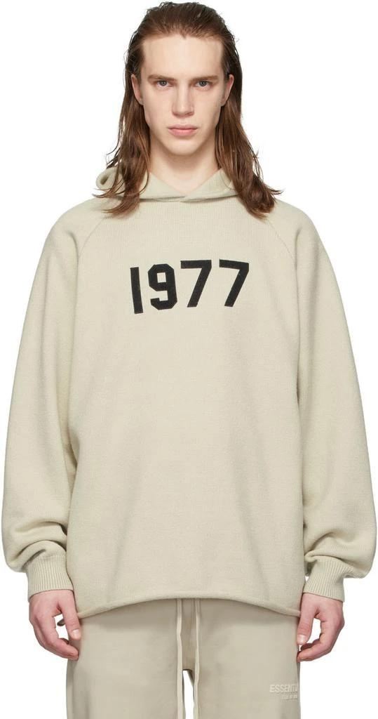 商品Essentials|Beige Knit '1977' Hoodie,价格¥646,第1张图片