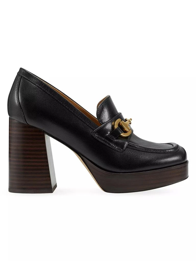 商品Marc Fisher|Machi 85MM Leather Block-Heel Loafers,价格¥1269,第1张图片