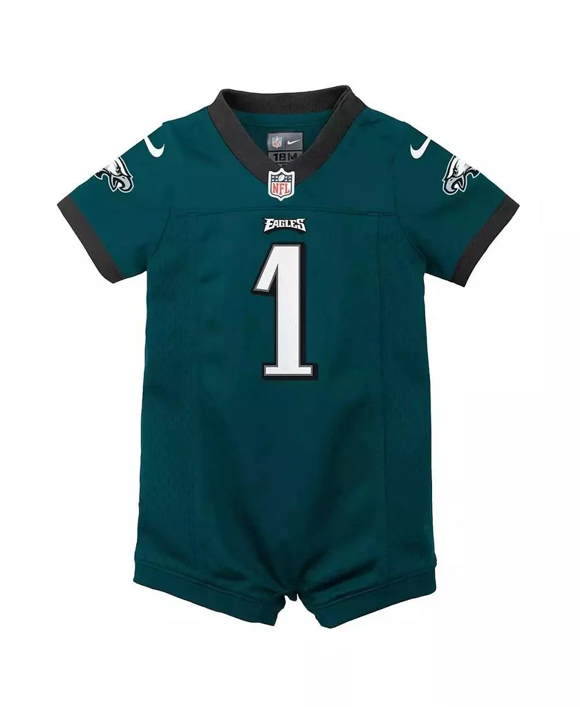 商品NIKE|Newborn and Infant Boys and Girls Jalen Hurts Midnight Philadelphia Eagles Game Romper Jersey,价格¥299,第5张图片详细描述