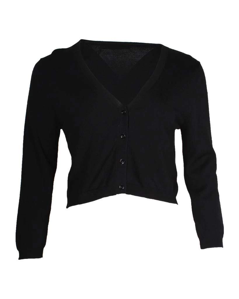 商品[二手商品] Weekend Max Mara|Max Mara Weekend Cropped Cardigan in Black Viscose,价格¥1193,第1张图片