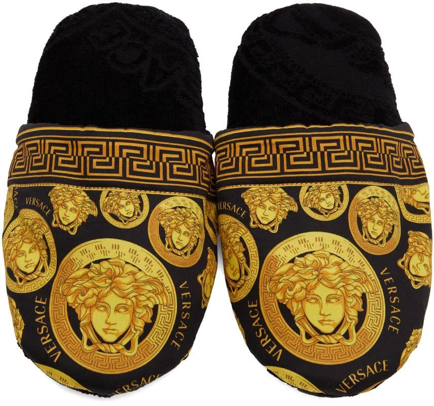商品Versace|Black Medusa Amplified Slippers,价格¥863,第5张图片详细描述