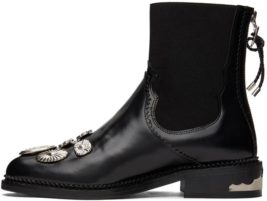 商品Toga Pulla|SSENSE Exclusive Black Polido Ankle Boots,价格¥2108,第3张图片详细描述