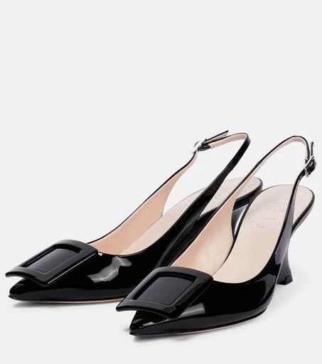 商品Roger Vivier|Viv' in the City坡跟皮革高跟鞋,价格¥9548,第5张图片详细描述