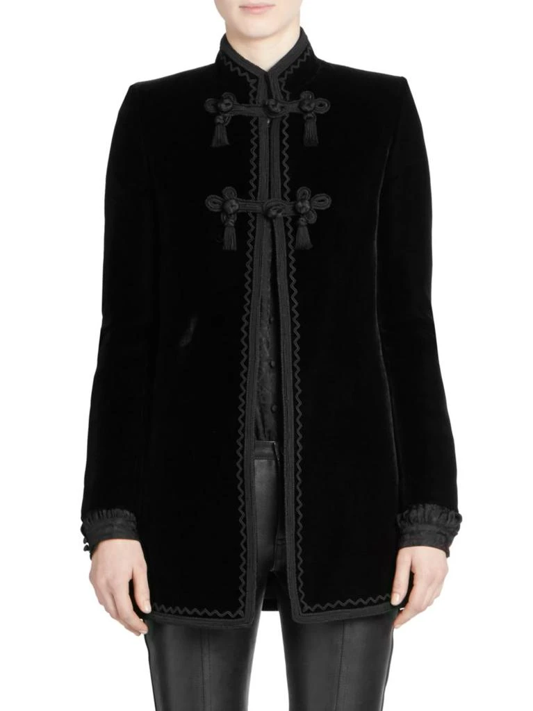 商品Yves Saint Laurent|Embroidered Velvet Blazer,价格¥8197,第1张图片