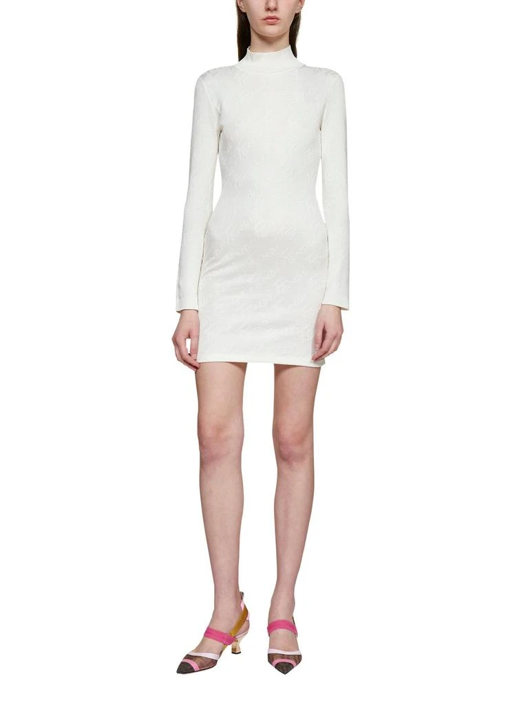 Fendi Brush Logo Ribbed Mini Dress 商品
