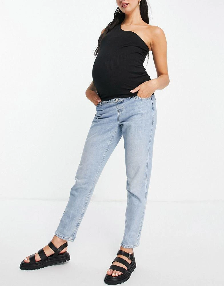 商品Pieces Maternity|Pieces Maternity one shoulder top in black,价格¥53,第4张图片详细描述