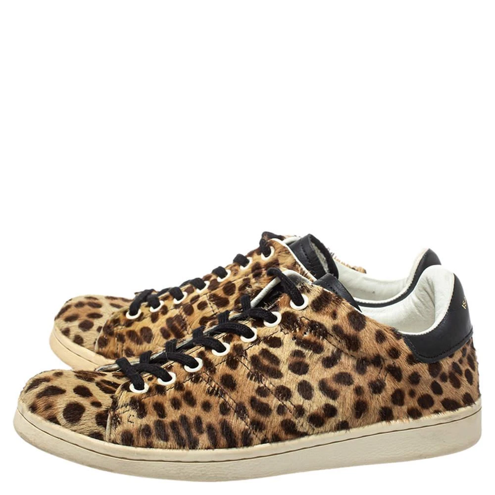 商品[二手商品] Isabel Marant|Isabel Marant Brown/Black Leopard Print Pony Hair And Leather Sneakers Size 36,价格¥1010,第4张图片详细描述