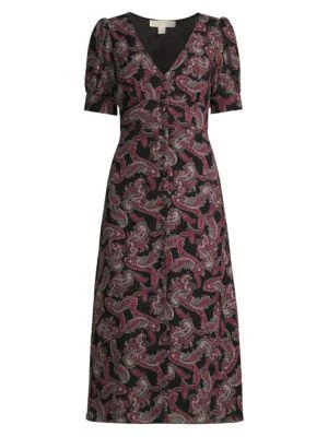 商品Michael Kors|Paisley Georgette Midi Dress,价格¥628,第5张图片详细描述