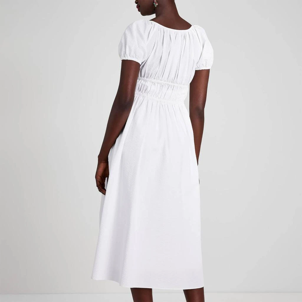 商品Kate Spade|Kate Spade New York Women's Seersucker Puff Sleeve Dress - White,价格¥332,第2张图片详细描述