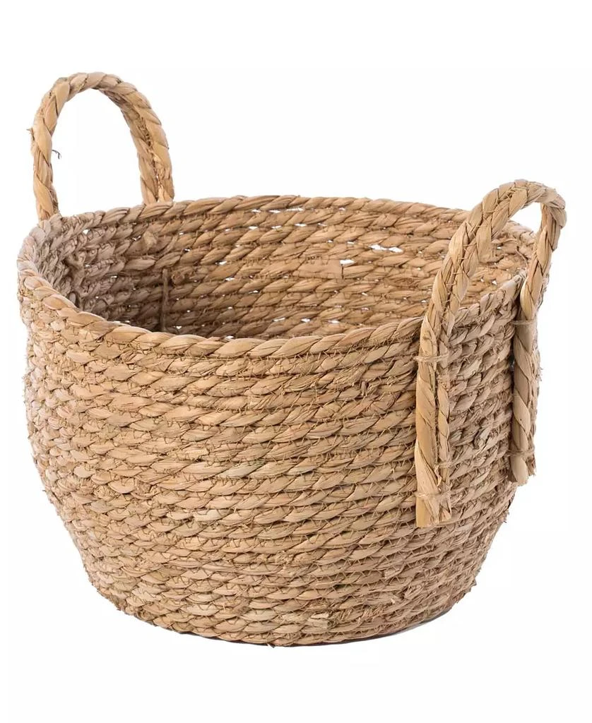 商品Wickerwise|Decorative Round Wicker Woven Rope Small Storage Basket,价格¥337,第2张图片详细描述