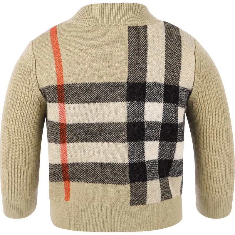 商品Burberry|Vintage check wool and cashmere cardigan in beige,价格¥3694,第2张图片详细描述