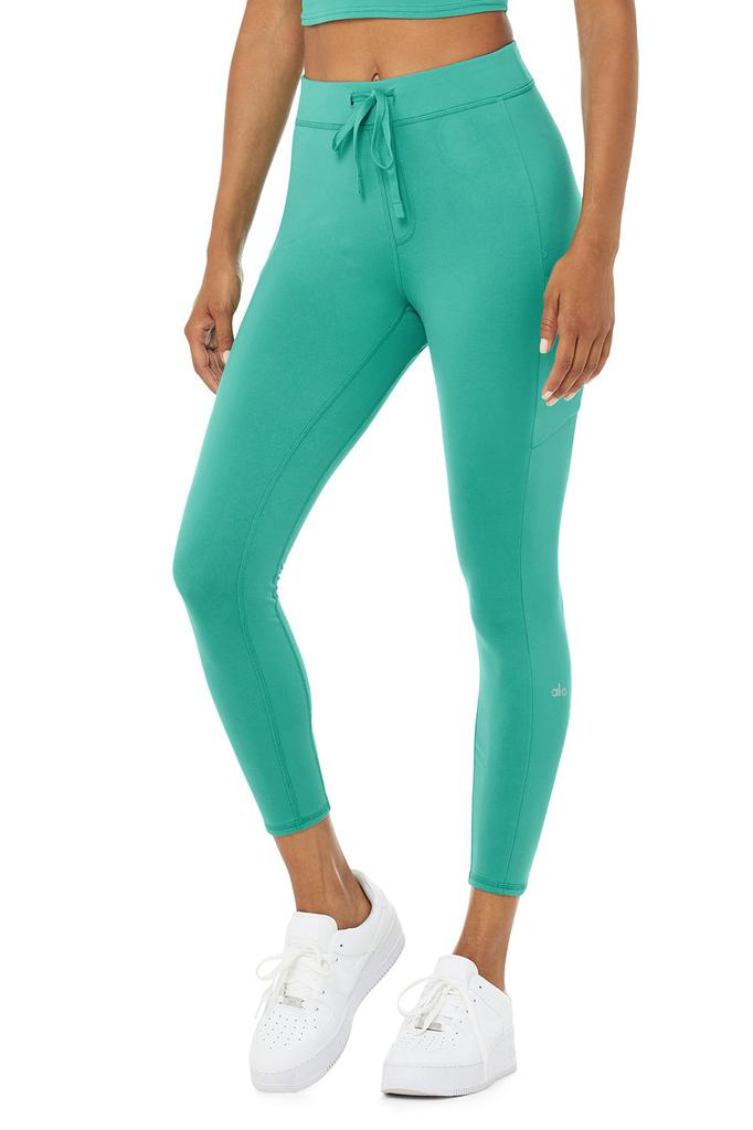 7/8 High-Waist Checkpoint Legging - Ocean Teal商品第1张图片规格展示