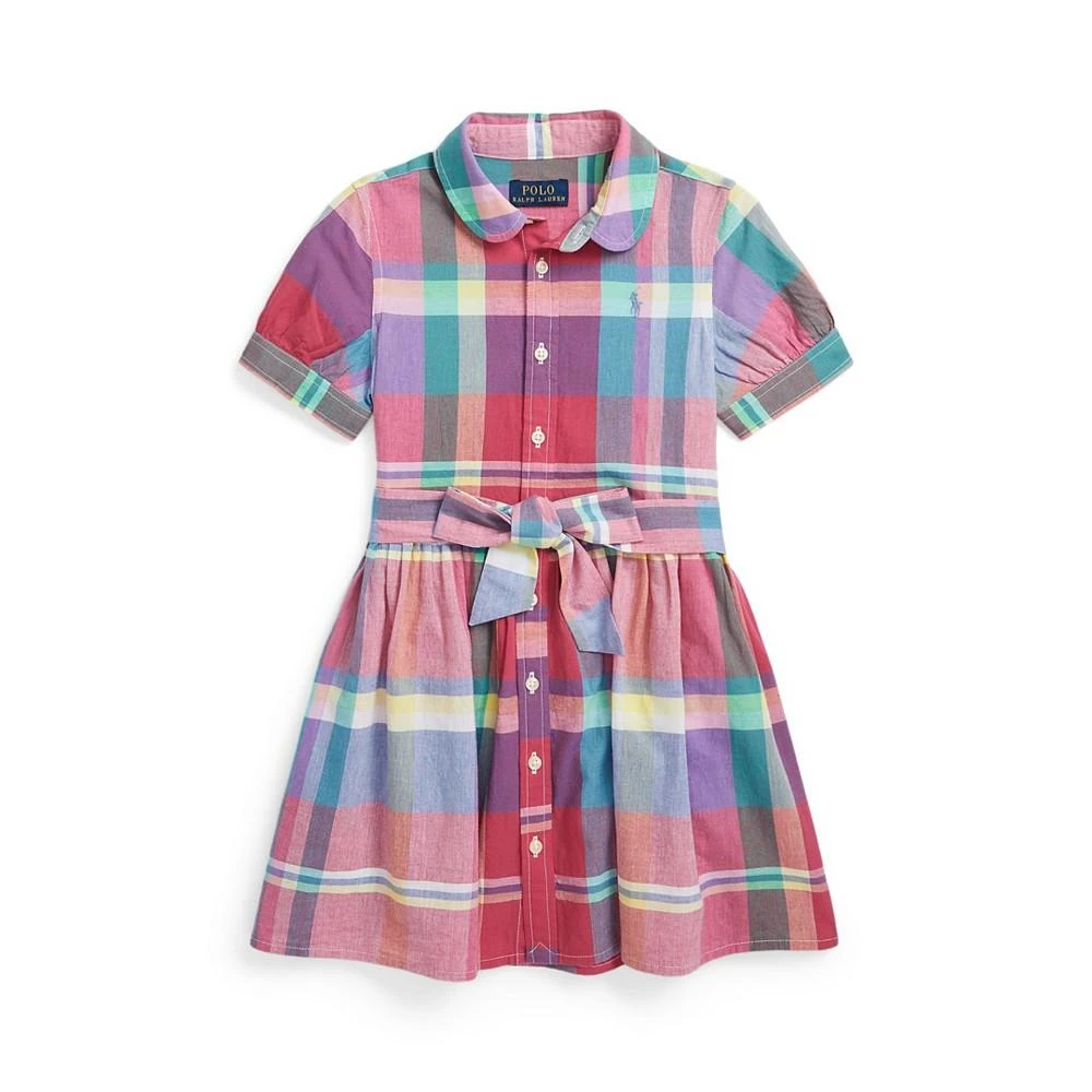 商品Ralph Lauren|Toddler and Little Girls Cotton Madras Shirtdress,价格¥342,第5张图片详细描述