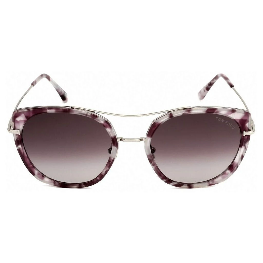 商品Tom Ford|Tom Ford Women's Sunglasses - Joey Burgundy Havana Acetate Frame | FT07605656T,价格¥1020,第2张图片详细描述