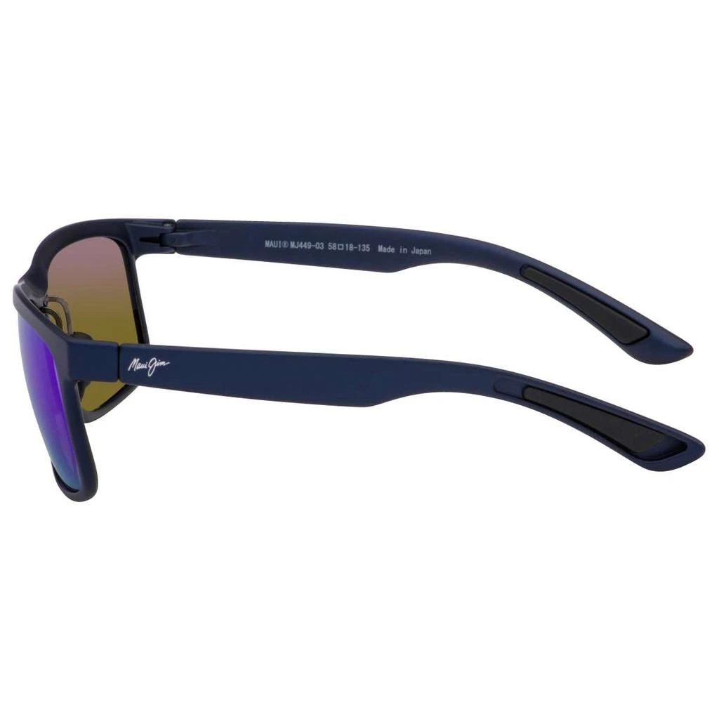 商品Maui Jim|Maui Jim Huelo Men's Blue Rectangular Polarized Sunglasses,价格¥1044,第4张图片详细描述