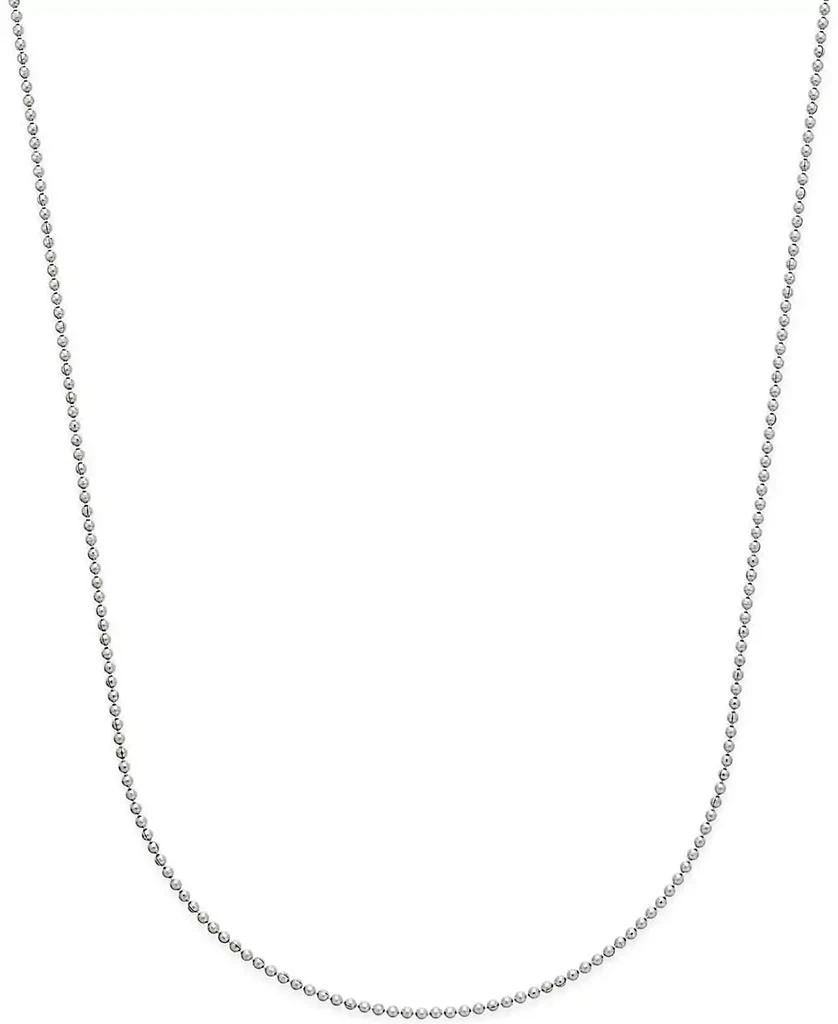 商品Macy's|Beaded Link Chain Necklace (3/4mm) in 14k White Gold,价格¥859,第1张图片