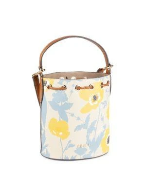 商品Furla|Floral-Print Leather Bucket Bag,价格¥800,第4张图片详细描述