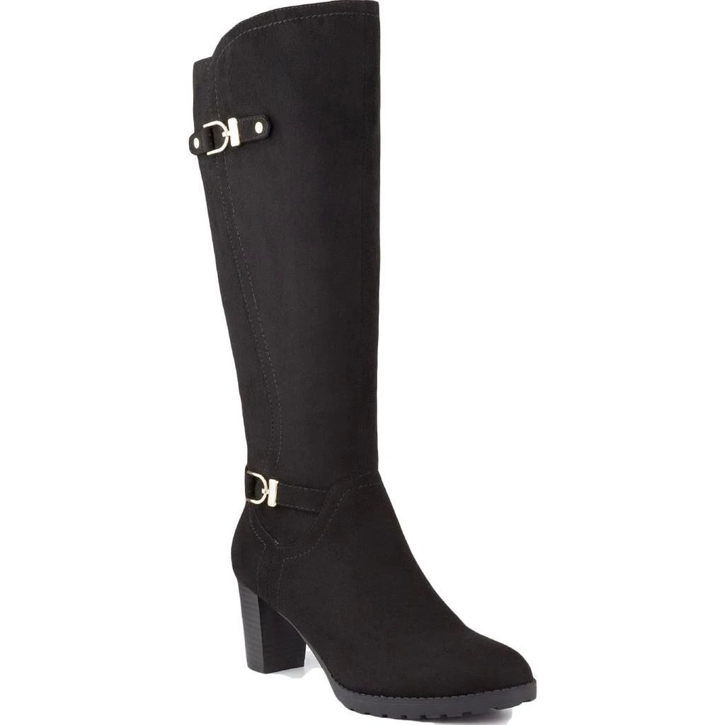 商品Karen Scott|Karen Scott Womens Laylah Harness Block-Heel Knee-High Boots,价格¥100,第2张图片详细描述