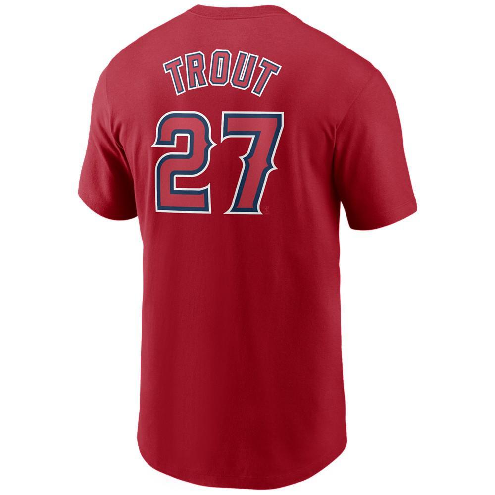 商品NIKE|Men's Mike Trout Los Angeles Angels Name and Number Player T-Shirt,价格¥244,第1张图片
