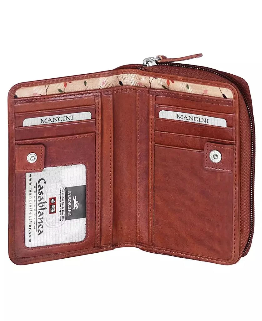 商品Mancini Leather Goods|Casablanca Collection RFID Secure Small Clutch Wallet,价格¥471,第4张图片详细描述