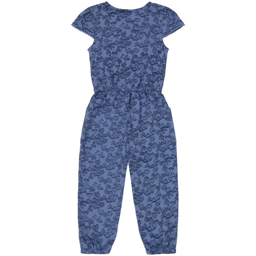 商品Calvin Klein|Baby Girls Tonal Print Slub Jersey One Piece Jumpsuit,价格¥76,第2张图片详细描述