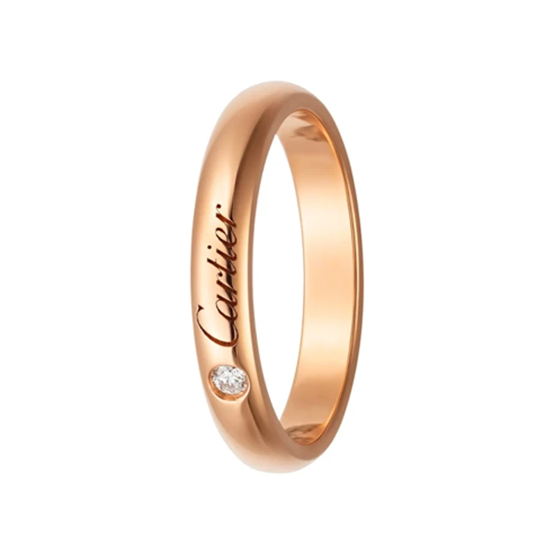 商品[国内直发] Cartier|CARTIER卡地亚 C de 系列 结婚单颗钻对戒 logo 18K玫瑰金 戒指 男女同款情侣款,价格¥10178,第9张图片详细描述