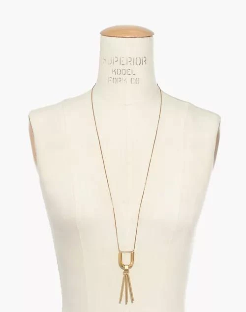 商品Madewell|Curvelink Pendant Necklace,价格¥275,第3张图片详细描述