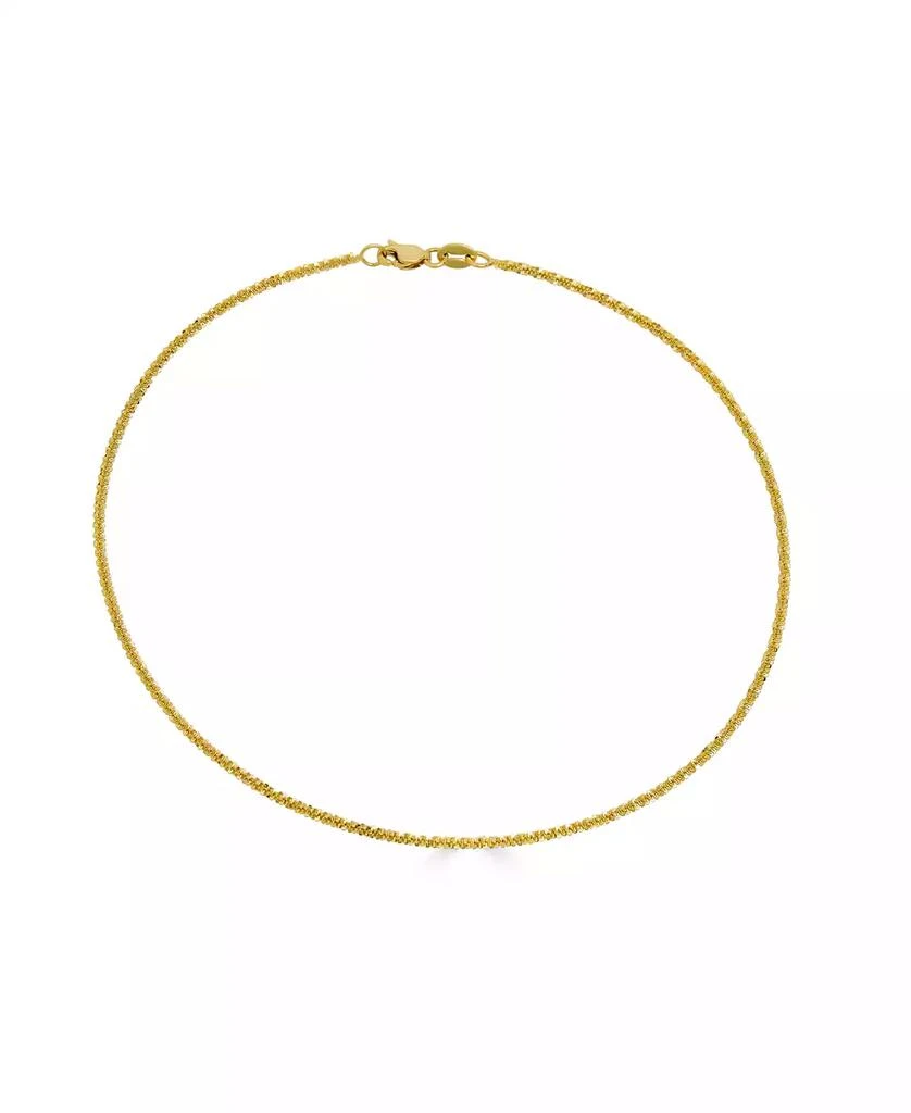 商品Macy's|Sparkle Chain Ankle Bracelet, 10" (1-1/2mm) in 14k Yellow Gold or 14k White Gold.,价格¥1589,第1张图片