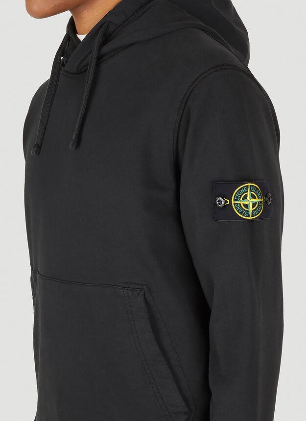 Compass Patch Hooded Sweatshirt in Black商品第5张图片规格展示
