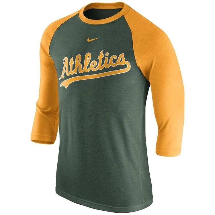 商品NIKE|Men's Oakland Athletics Wordmark Raglan T-Shirt,价格¥309,第2张图片详细描述