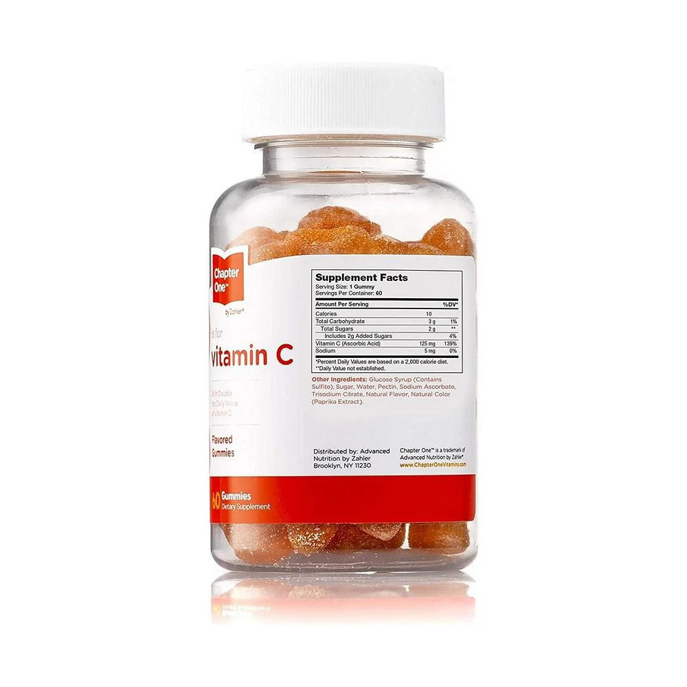 商品Zahler|Chapter One Vitamin C for Kids - 60 Flavored Gummies,价格¥112,第2张图片详细描述