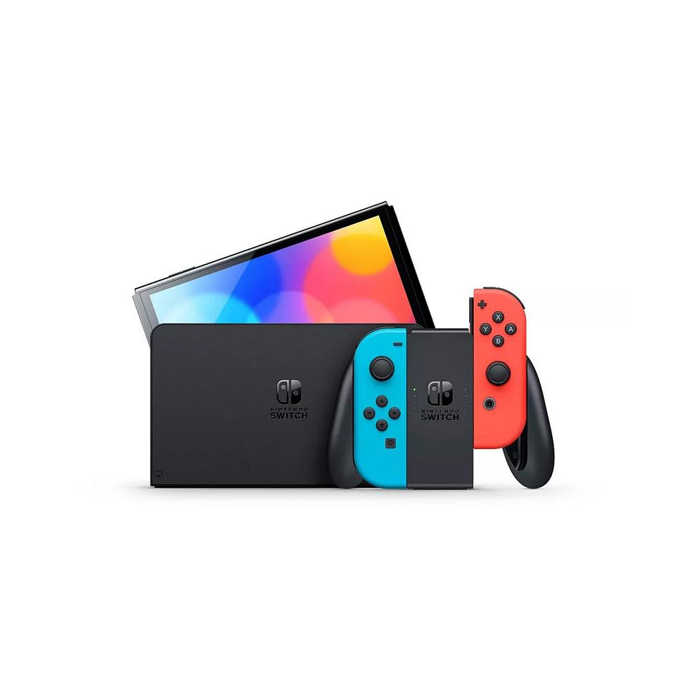 Switch OLED in Neon with Mario Party, Accessories & Voucher商品第2张图片规格展示