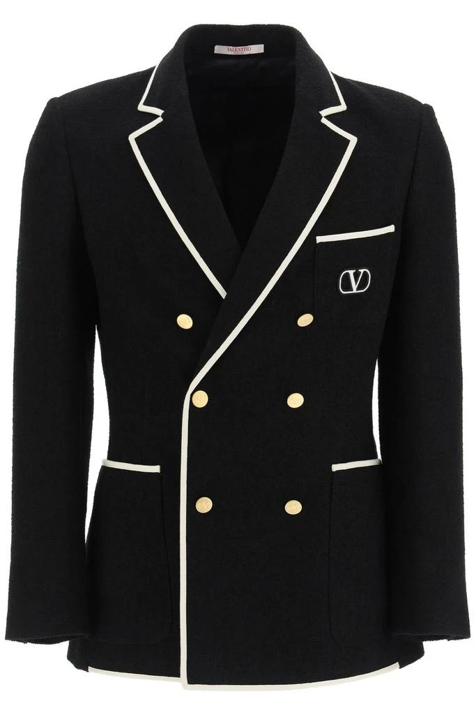 商品Valentino|Valentino Double-Breasted Long-Sleeved Blazer,价格¥16049,第1张图片
