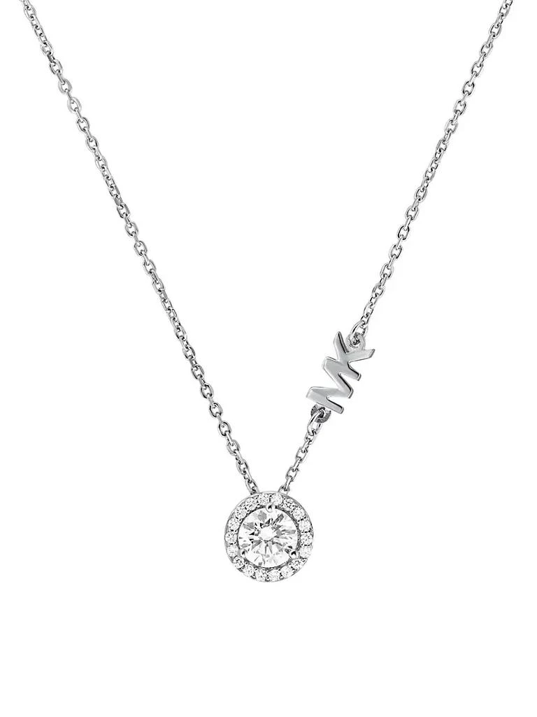 商品Michael Kors|Sterling Silver & Cubic Zirconia Round Halo Pendant Necklace,价格¥938,第1张图片