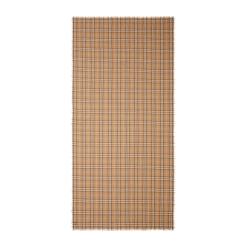 Burberry  男士复古格纹轻质羊绒围巾 8021745 商品
